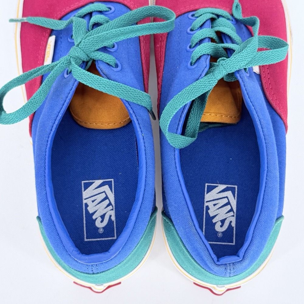 Vans Era Colorblock Canvas Sneakers Kids US 6.5 Lapis Blue Red w/ Box - Picture 7 of 12